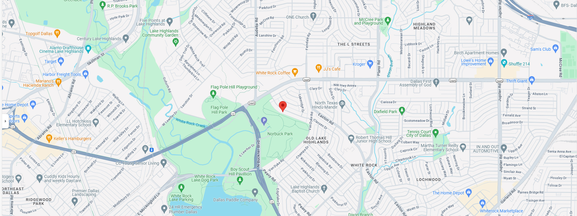 Dallas Web Design Map